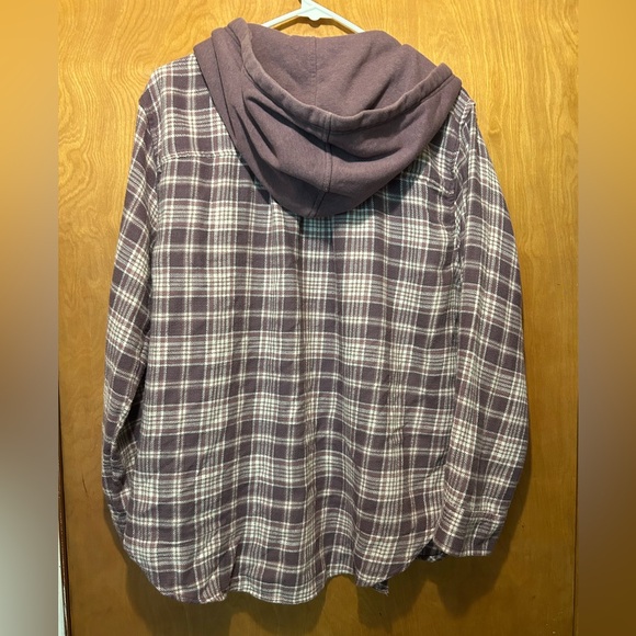 American Eagle Hooded Plaid Shirt - Picture 4 of 4